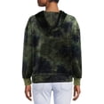 thumbnail image 5 of Time and Tru Women's Tie Dye Velour Hoodie, Sizes XS-3XL, 5 of 5