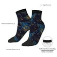 thumbnail image 4 of Bingfone Peacock Feathers Design Patterned Men's Women's Casual Cotton Socks, 4 of 5