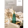 thumbnail image 2 of Vintage Elegant Glass Soap Dispenser Liquid Soap/Sanitizer/Shampoo Bottle with Golden ABS Pump Rustic Farmhouse Decor Hand Dispenser Bathroom Accessories (Ocean Teal), 2 of 3