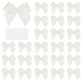 thumbnail image 1 of Uxcell 50Pcs Lazos Mini Pequeños Lazos de Cinta de Satén con Almohadillas Adhesivas para Manualidades Decoración de Bodas Fiestas Envoltura de Regalos Blanca, 1 of 7