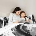 thumbnail image 2 of Manfei Watercolor Splash 3-Piece Full Size Comforter Sets,Abstract Artwork Bedding Comforter Set,Black White Bedding Sets,Lightweight Graffiti Bedroom Decoration,Reversible, 2 of 5