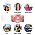 thumbnail image 4 of Face Mouth Nose Mask Cover Protection Reusable Cotton Blend Five Layer Filter Included Unisex Adjustable One Size Bubble Gum Design, 4 of 11
