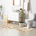 thumbnail image 6 of Yayeee Bath Rug for Bathroom Floor Non Slip Rectangle Fluffy Soft Absorbent Mat, 16"x24", Beige Retro Rainbow, 6 of 7