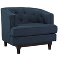 thumbnail image 3 of Hawthorne Collections Fauteuil à Accoudoirs en Tissu Azur (Lot de 2), 3 of 5