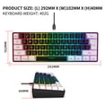 thumbnail image 4 of Wired Gaming Keyboard and Mouse Set Rainbow LED Backlit Wired USB Keyboard and Mouse for PS3 PS4 Xbox One Xbox 360 PC, 60% 61Keys, Adjustable 4 DPI, 4 of 10
