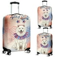 thumbnail image 2 of 4th of July Samoyed Celebrates Independence Day Travel Luggage Cover Siberian Sammy Dog Lover Suitcase Dust Protective Decor - 12010, 2 of 5