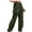 Army Green, variant on QUYUON Lounge Pants Mid-Waist Pocket Denim Overalls Casual Pants Yoga Pants with Pockets for Women Full Pant Leg Length Skinny Pant Style N-3249 Black M