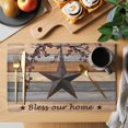 thumbnail image 2 of Texas Star Vintage Placemats Set of 12, Berry Grey Blue Brown Wooden Placemats for Dining Table, Place Mats for Kitchen Tabletop, Waterproof Wipeable Dining Table Mats Set, 2 of 9