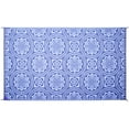 thumbnail image 2 of Reversible Mats 8 x 5 Foot Outdoor Polypropylene Pattern Patio Mat, Blue/White, 2 of 4
