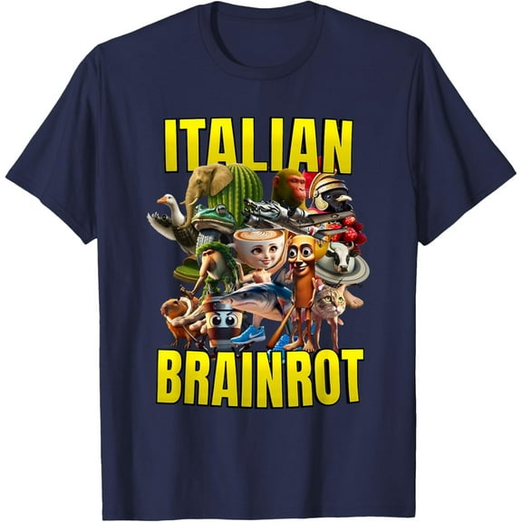 Velto ITALIAN BRAIN ROT | ALL CHARACTERS YELLOW TEXT T-Shirt All Size S-5XL