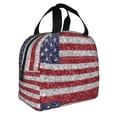 thumbnail image 2 of Sikiie America Flag Glitter Lunch Bag for Women & Men Adult Insulated Lunch Box, Food Lunch Containers Lunch Tote Bags for Work, Travel, Outdoor, 2 of 8