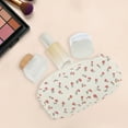 thumbnail image 4 of Unique Bargains 1 Pc Floral Print Style Drawstring Makeup Bag for Vacation Red Canvas, 4 of 6