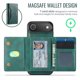 thumbnail image 3 of Case For IPhone Air Funda Protectora RFID de 6,5" con Ranuras para 7 Tarjetas Magsafe, Soporte 2 en 1, Funda Protectora de Cuero Desmontable a Prueba de Golpes, Verde, For IPhone Air, 3 of 7