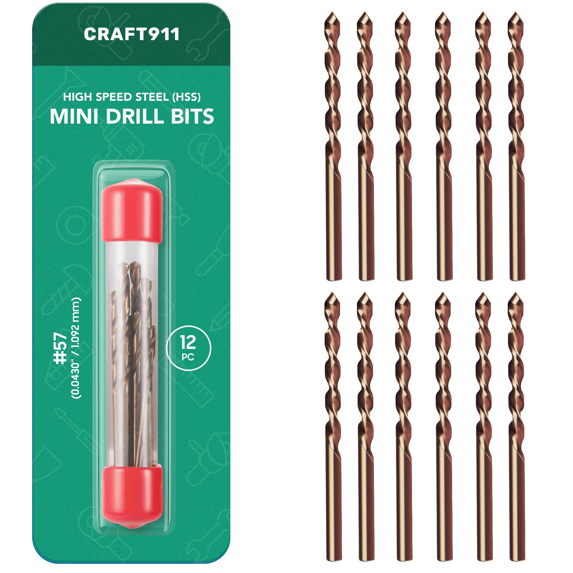Micro Drill Bit Set 57 (1.092mm) Mini Twist Drill Bit Set for Pin