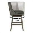 thumbnail image 2 of Allingham 26" Swivel Counter Stool in Pewter Faux Leather, 2 of 9