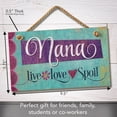 thumbnail image 3 of CounterArt "Nana Live Love Spoil" Hanging Wood Wall Sign 9.5” by 5.75”, 3 of 7