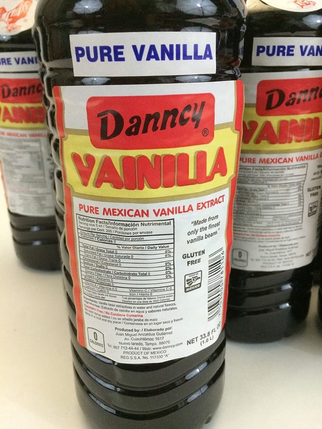 Danncy Dark Pure Mexican Vanilla Extract 6x 33.8 Fl oz each