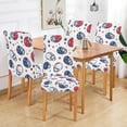 thumbnail image 2 of Yayeee 2 Pack Dining Chair Covers Stretch Parson Chairs Slipcovers Seat Protector, Cartoon American Football Helmets, 2 of 6