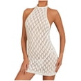 thumbnail image 3 of Tqyyweavej Womens Bathing Suit Halter Coverups Dresses Sleeveless Sheer Swim Coverup Solid Color Slim Cover Ups for Swimwear Women, 3 of 8