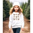 thumbnail image 3 of Santa with Leopard Print Hats and Coquette Bows Sweatshirts Christmas Pullover White Sweatshirt Youth Medium, 3 of 5
