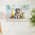 thumbnail image 2 of Alaskan Malamute Hello Summer with Sunglasses and Surfboard Tropical Vibes Horizontal Matte Canvas Poster Alaska Mal Dog Lovers Gifts Wall Art Home Decor - 00007, 2 of 5