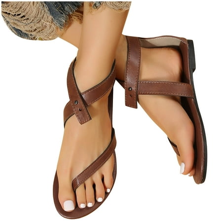 

Women Flat Sandals Cute Boho Sandals 2023 Thong Slide Sandals Dresssy Low Wedge Travel Lace Wedding Sandals Summer Beach Sandals