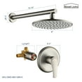 thumbnail image 4 of Boyel Living 9 in. Wall Mount Rain Shower Head System Shower Faucet Fixed Shower Head with Single Lever Handle and Valve in Brushed Nickel, 4 of 7
