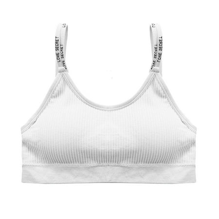 

TFDZ Womens Sports Bras Sports Bras For Women Pack Women Sexy Bra Top Solid Vest Lace Seamless Breathable Push Up Top Underwear White