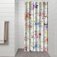 thumbnail image 3 of Waterproof Pioneer Shower Curtain 36x72 Inch Polyester Unique Colorful Floral Shower Curtain for Bathroom Hotel Home Decor with 7 Plastic Hooks, 3 of 5