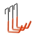 thumbnail image 2 of 3 ganchos para bicicletas para organizadores de garaje, sencillos, de alta capacidad de carga, ahorradores de espacio, ganchos de almacenamiento para Naranja, 2 of 8