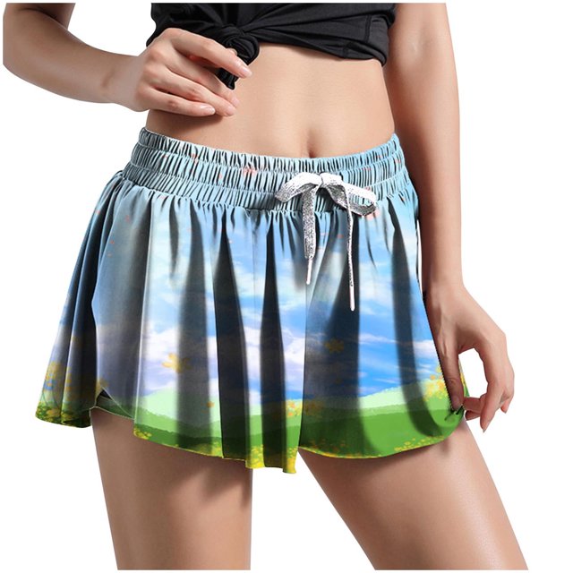 Pantalones cortos para correr 2 en 1 para mujer Fridja fhjkhfk458746