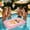 Pink#144, variant on Inflatable Floating Pool Ice Bar 49.6x25.6in Transparent Blue PVC Drink Holder Rectangular Serving Tray Cooler for Summer Party Supplies