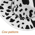 thumbnail image 2 of KAKOWELY 1 sombrero elegante con estampado de vaca, sombrero creativo con estampado de vaca, sombrero de fieltro estampado, 2 of 4