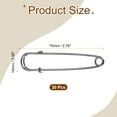 thumbnail image 2 of Uxcell 30pcs Safety Pins 70mm Electroplated Large Safety Pins for Clothes, Gun, 2 of 6