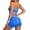 A-Blue369, variant on Women Two Piece Sets Denim Print Strapless Bandeau Tops High Waist Tummy Control Biker Shorts Trendy Bodycon Matching Outfits