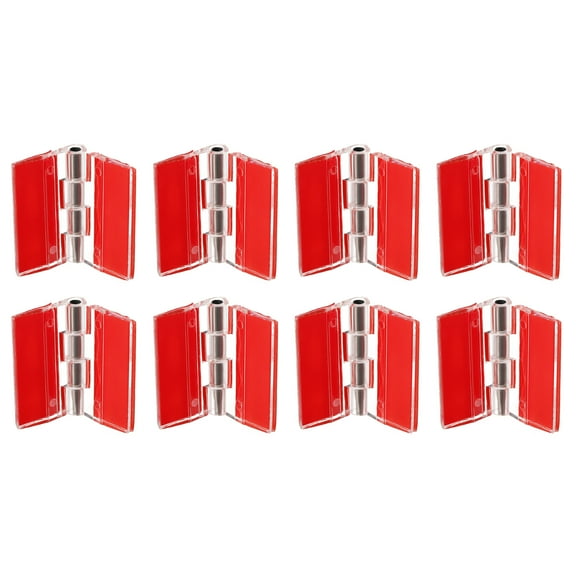 Uxcell 8Pack 25x35mm Acrylic Hinges Self Adhesive Clear Folding Hinge with Metal Shaft