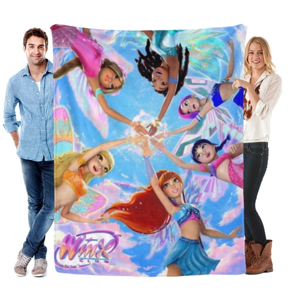 Throw Blanket for Winx Club Bed Couch Home Decor Soft Warm Flannel Blanket for Kids Boys Girls Gifts 30x40 Inch