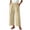 Khaki, variant on Ruffle Wide Leg Pants for Women Trendy Elastic Waist Trousers Casual Straight Leg Lounge Pants with Pockets
