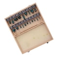 thumbnail image 1 of Router Bits, 20 Pieces Carbide Router Bits Set, Milling Cutter Tongue and Groove Bit for Professional Woodworkers and Beginners, Included Wooden Storage Box, 1 of 7