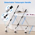 thumbnail image 3 of Electric Spin scrubber with 5-cell battery indicator, electric cleaning brush with 7 different replacement brush heads and detachable telescopic pole, 3 of 8