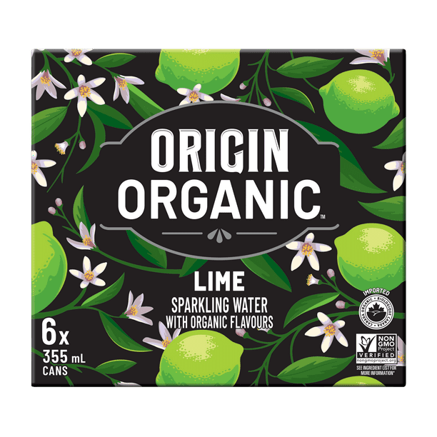 Origin Organic, Flavoured Sparkling Water, Lime, 6X355ml Walmart.ca