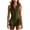 Army Green, variant on Sleeveless Romper for Women Collared V Neck Button down Jumpsuits Dressy Casual Shorts with Pockets