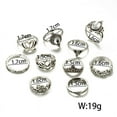 thumbnail image 2 of WIZUTIZ 10pcs/Set Women Bohemian Vintage Stack Rings Above Knuckle Rings Holiday Saving Silver, 2 of 5