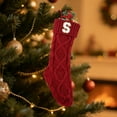 thumbnail image 2 of YWIYIUD Christmas Stockings with Initials, 18 Inches Large Embroidered Stocking Hanging Stockings for Family Holiday Christmas Decoration, Xmas Holiday Party Gifts & Decoration, 2 of 4