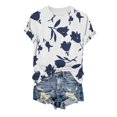 thumbnail image 4 of Short Sleeve Tops for Women Casual Neck Shirts Blouses Summer Womens Tshirts White M, 4 of 4