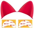 thumbnail image 4 of Accesorios de adorno de orejas de gato BR autoadhesivas para motocicleta 12 piezas (6 colores), 4 of 5