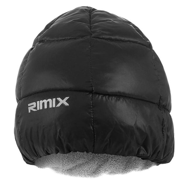 Gorro de invierno, gorro cálido de plumón de suave para hombres, mujeres, esquí, patineta, patinaje, escalada, actividades libre Negro