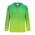 thumbnail image 4 of Blusa de manga larga con capucha para hombre, estilo informal, con botones, estampado degradado, de poliéster, 4 of 4