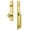 Lifetime Brass, variant on Grandeur 845439 Carre Solid Brass Rose Keyed Entry Single Cylinder Full Plate "D" Grip