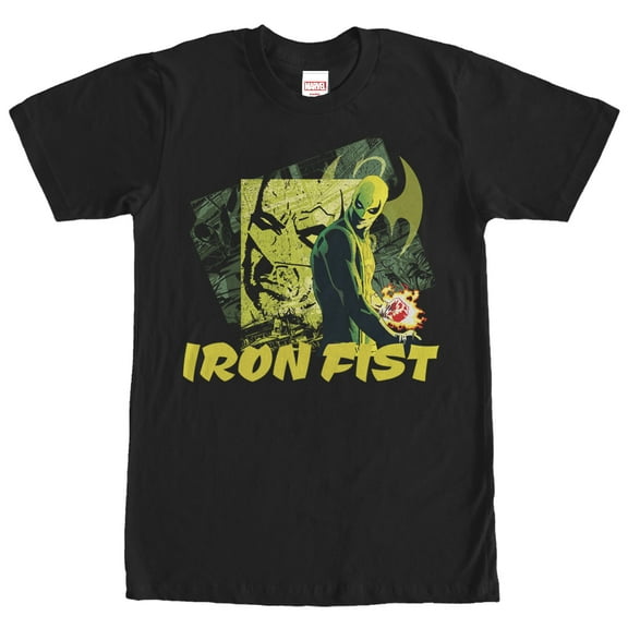 Men's Marvel Vengeance of Iron Fist  Graphic Tee Black Large